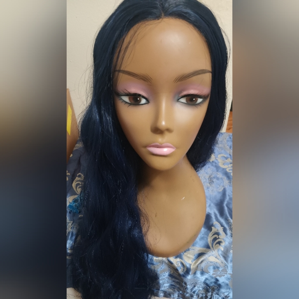 Elegant Blue & Black  Women's Wig